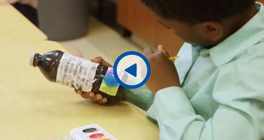 See how local elementary students are helping provide clean water for people in Africa.